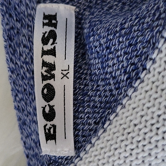 Ecowish knit cardigan with open front  and multicolored stripes NWOT - Picture 8 of 10